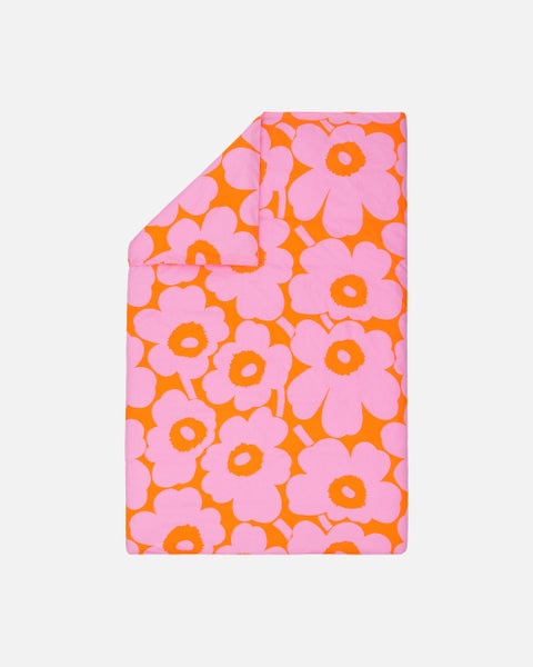 Unikko Pussilakana 150x210 cm, oranssi, vaaleanpunainen