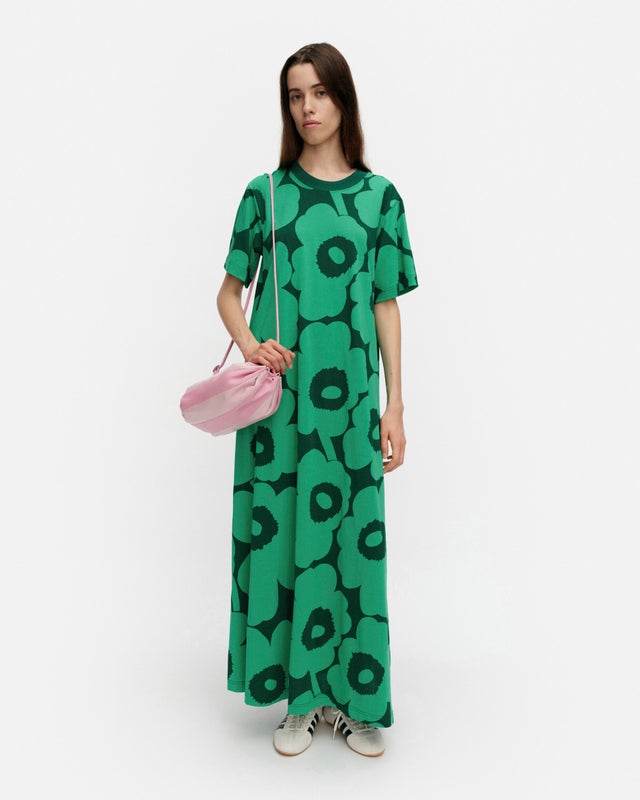 Koostua Unikko Mekko, vihre&auml;, tummanvihre&auml;
