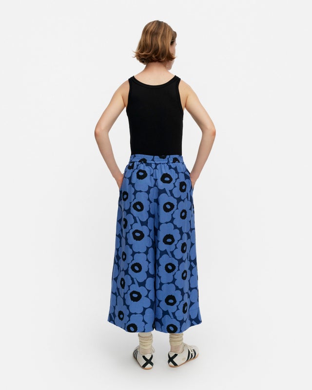 Kuvio Unikko Housut, sininen, sininen, musta