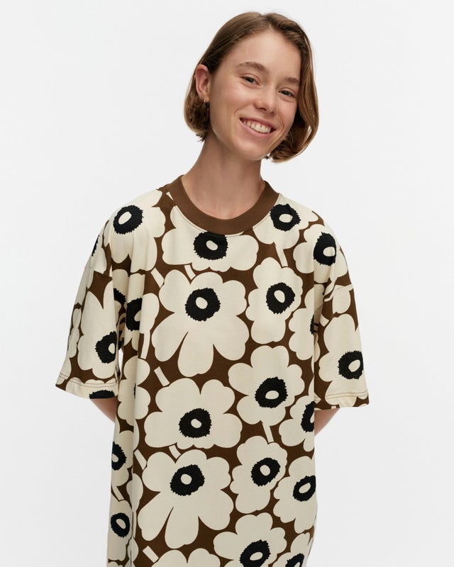 Palikka Unikko Tunika, beige, ruskea, musta