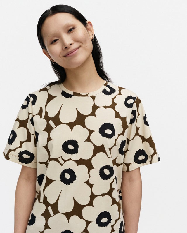 Tunnit Unikko T-paita, beige, ruskea, musta
