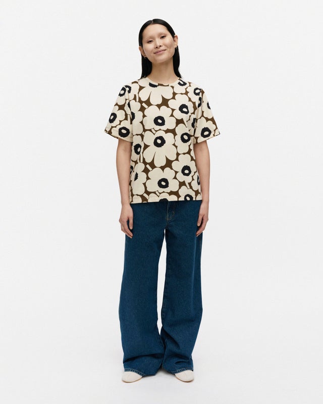 Tunnit Unikko T-paita, beige, ruskea, musta